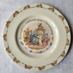 Bunnykins Celebrates Your Christening Plate